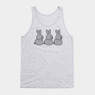 Three Silver Bunny Rabbits for Easter Tank Top